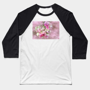 Pink Bougainvillea Flowers Digital Art Baseball T-Shirt